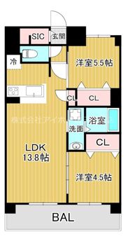 セイワパレス美章園駅前の間取り画像