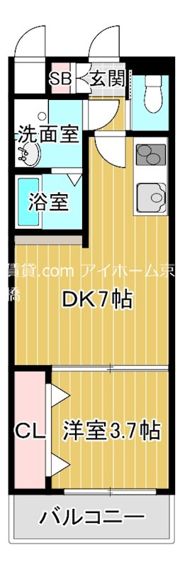 メルベージュ千林大宮の間取り画像