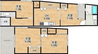 昭和町2貸家の間取り画像