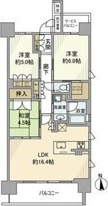 サンクレイドル阿倍野阪南町の間取り画像