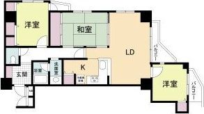 日宝ロイヤルハイツ桑津の間取り画像