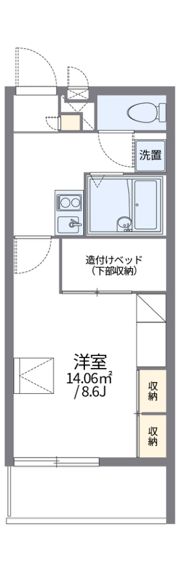 レオパレスサンコート学園前Bの間取り画像