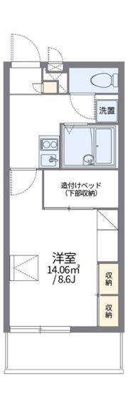 レオパレスサンコート学園前Bの間取り画像