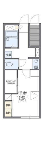 レオパレスWILL南郡山の間取り画像