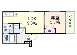 Fujipalace なでしこ北田辺の間取り画像
