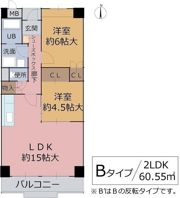 リバージュ住吉の間取り画像