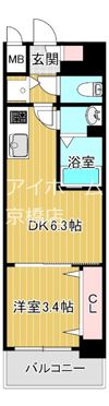 エスリードレジデンス都島デュオの間取り画像