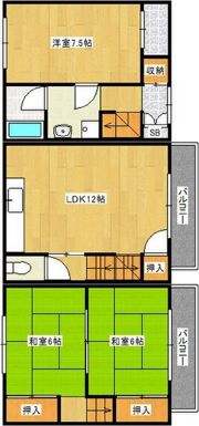 杉本2丁目貸家の間取り画像