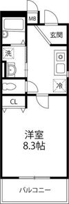 クローバーハイツ鷹合の間取り画像