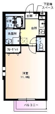 フジパレス長栄寺II番館の間取り画像