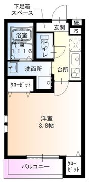 フジパレス杉本町駅西V番館の間取り画像