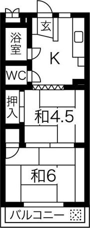 パレス帝塚山の間取り画像