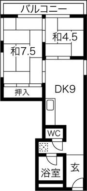 住吉団地10棟の間取り画像