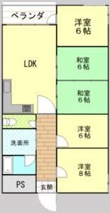 南港ガーデンハイツ22号棟の間取り画像