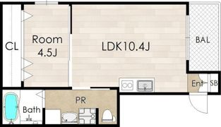 フレイランス中加賀屋の間取り画像