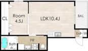フレイランス中加賀屋の間取り画像