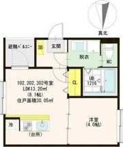 ハーモニーテラス浜口西IIの間取り画像