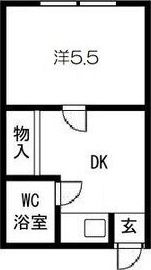 浜口エコーハイツの間取り画像