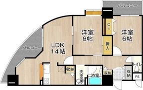 フェルザ住之江公園（旧:住之江フタバビル）の間取り画像