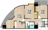 フェルザ住之江公園（旧:住之江フタバビル）の間取り画像