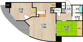 フェルザ住之江公園（旧:住之江フタバビル）の間取り画像