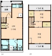 レトロハウス西住之江の間取り画像