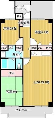 シティハイツ住之江弐号棟の間取り画像