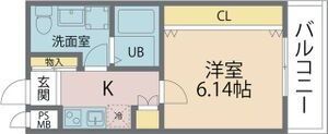ブライト東住吉の間取り画像