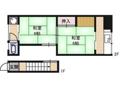 千本北1丁目 文化の間取り画像