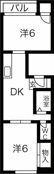 オークミマツマンションの間取り画像