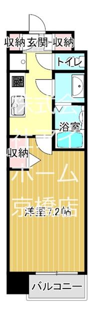 レシオス大阪城北詰の間取り画像