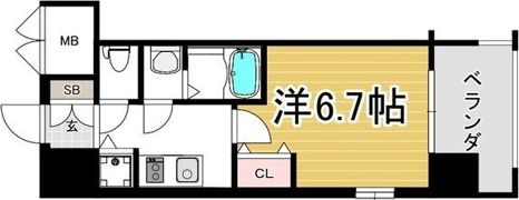 アドバンス難波西アクアの間取り画像