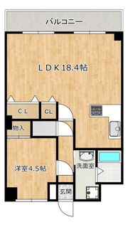 セザール難波西の間取り画像