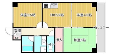 ロイヤルハイツ南栄の間取り画像