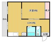 川庄ハイツの間取り画像