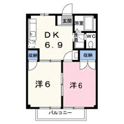 エミール指柳の間取り画像