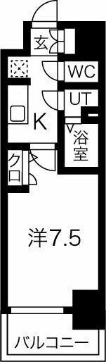 ファステート難波WESTディオンの間取り画像