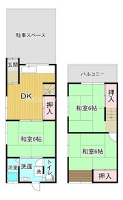 湯里1貸家の間取り画像