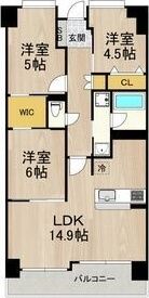 フロンティアタワー難波EAST （旧グランソレイユ日本橋）の間取り画像