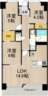 フロンティアタワー難波EAST （旧グランソレイユ日本橋）の間取り画像