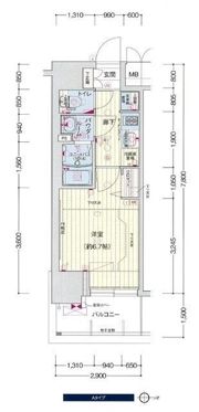 プレサンス 梅田北 ディアの間取り画像