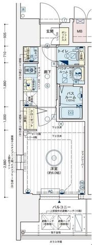 エステムコート難波サウスプレイスVIIIハイドの間取り画像