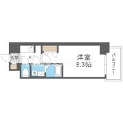 S-RESIDENCE難波大国町dominaの間取り画像
