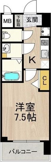 スプランディッド難波SOUTHの間取り画像