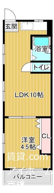 ハイツ濱2号館の間取り画像