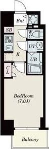 S-RESIDENCE難波Brillerの間取り画像