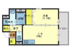 huit arbre上町台の間取り画像