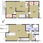 足代南戸建貸家D棟の間取り画像
