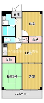 大淀町スカイハイツの間取り画像
