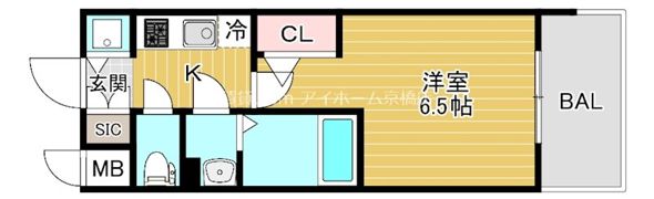 エスリード京橋桜ノ宮公園の間取り画像